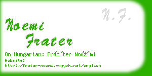 noemi frater business card